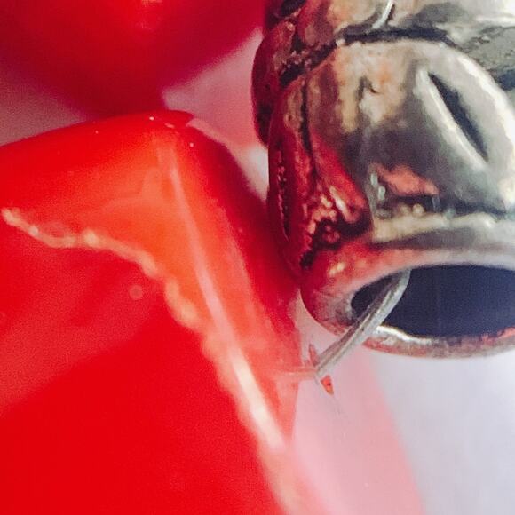 Fire Agate, Red Bamboo Coral Beaded Necklace Boho Tribal Semi-Precious Gemstones - Picture 11 of 11